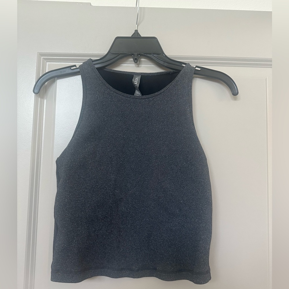 Vuori Black Ribbed Tank Top